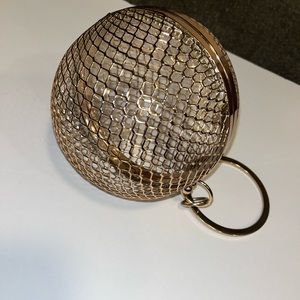 Rose Gold Dome Cage Style handbag clutch wristlet